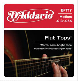 D'Addario Flat Tops Semi-Flattened Phosphor Bronze